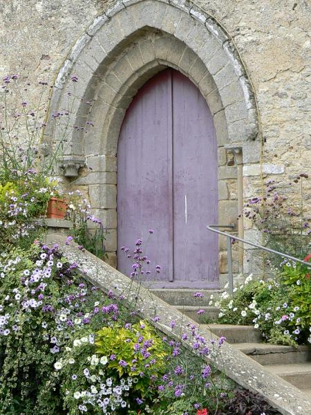 Purple Church Door France