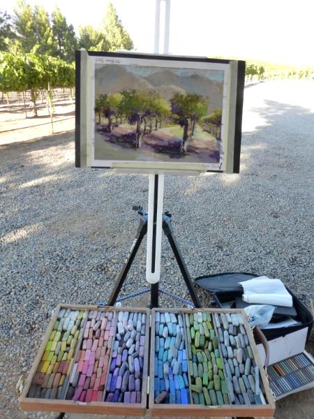Plein air painting at Ofila Winery