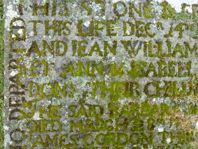 Tombstone writing Scotland