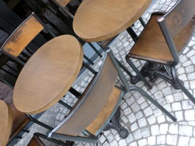 Brown table & chairs Paris