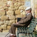 Old man in Pienza Italy