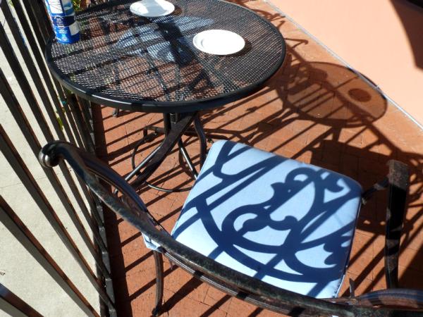 Chair and table shadow