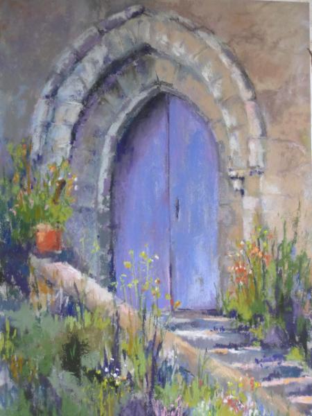 The Purple Church Door 10x16