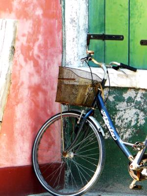 Bike against wall Burano