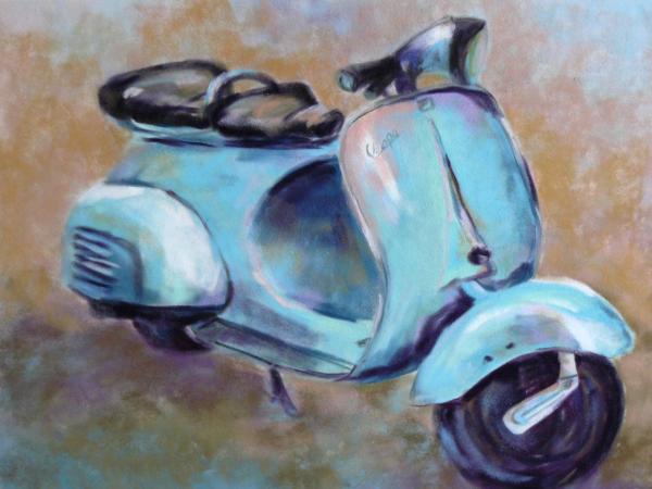 Blue Vespa