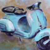 Blue Vespa