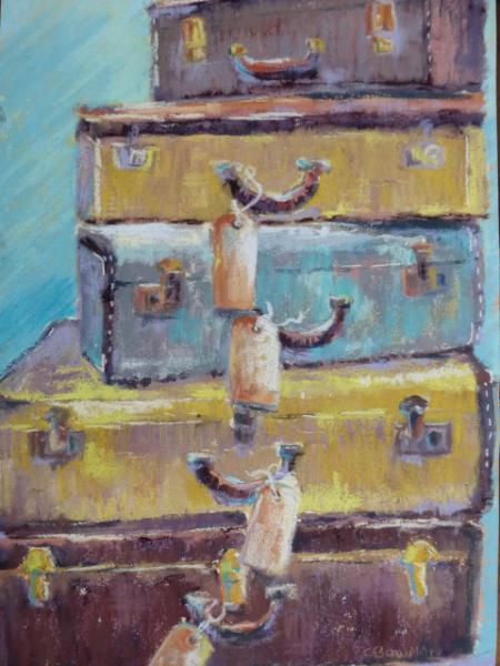 Suitcases 12x18