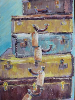 Suitcases 12x18